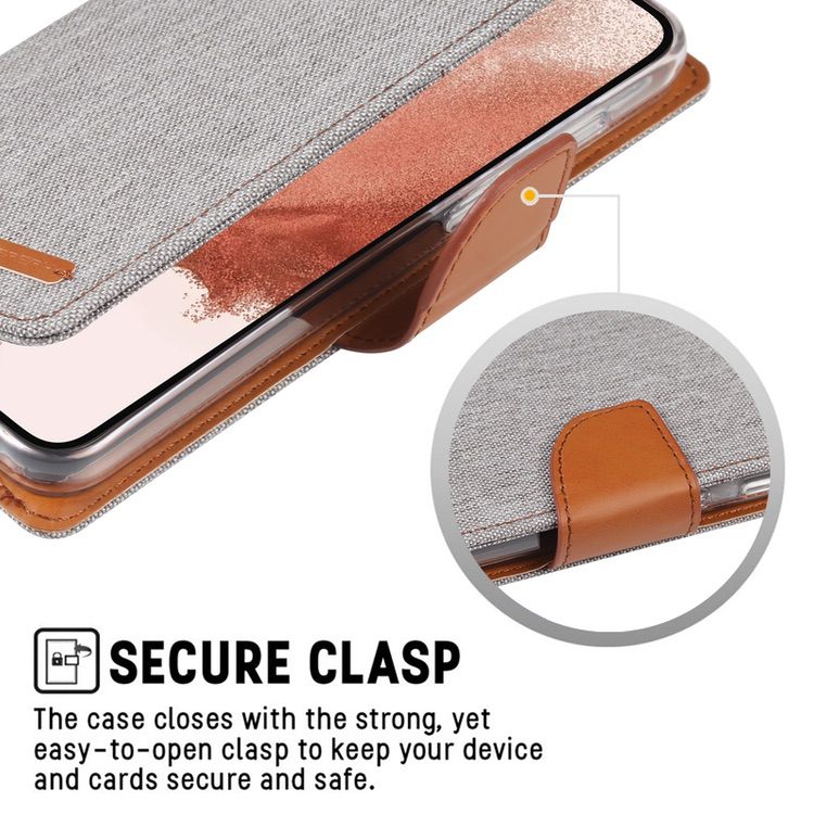 Samsung Galaxy S23 5G Case MERCURY Canvas Shockproof - Grey