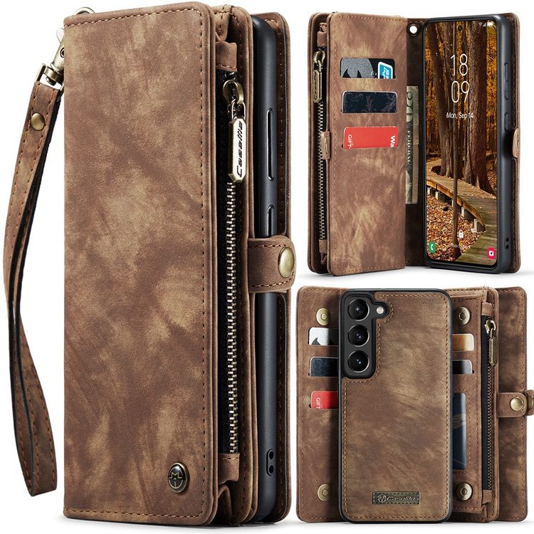 Samsung Galaxy S23 5G Case Multi-slot Detachable - Brown
