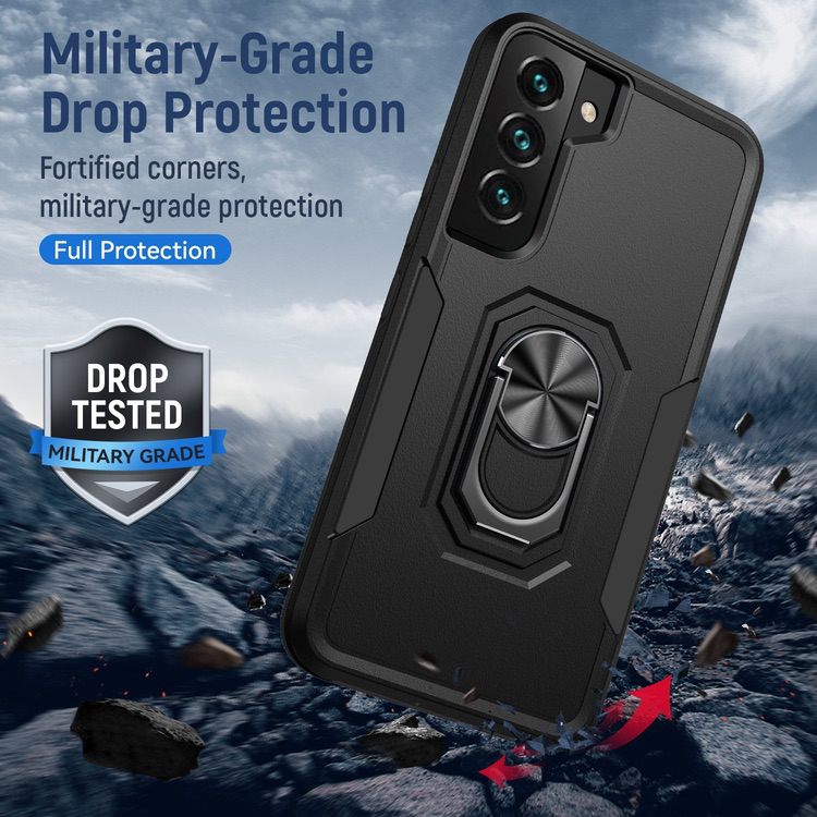 Samsung Galaxy S23 5G Case Metal Ring Holder - Black