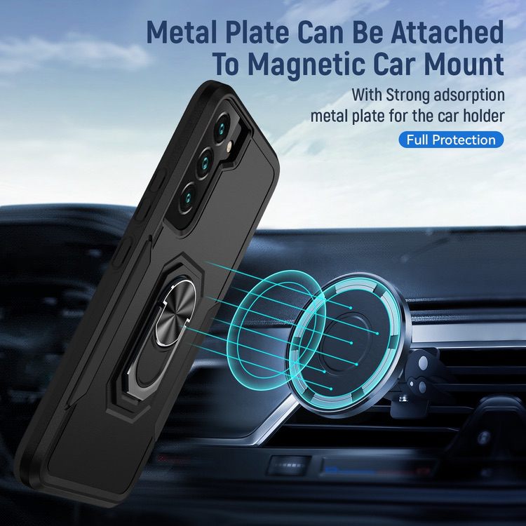 Samsung Galaxy S23 5G Case Metal Ring Holder - Black