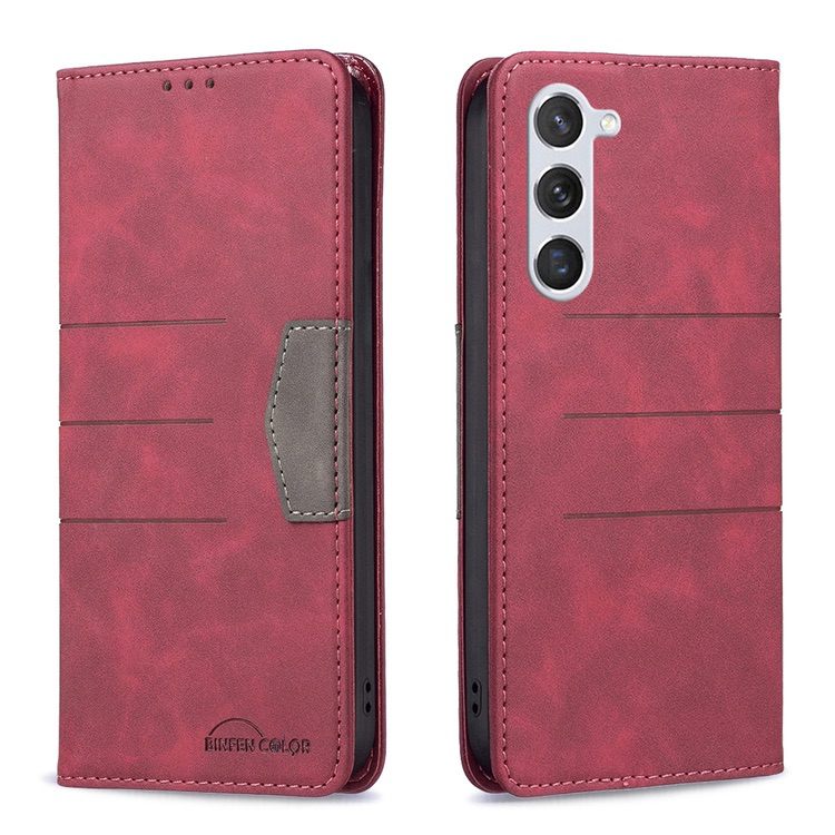 Samsung Galaxy S23 5G Case PU Leather Wallet - Red