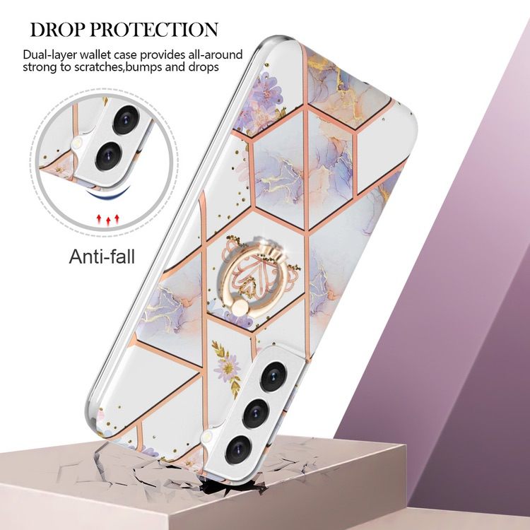 Samsung Galaxy S23 5G Case Splicing Marble IMD - Crown