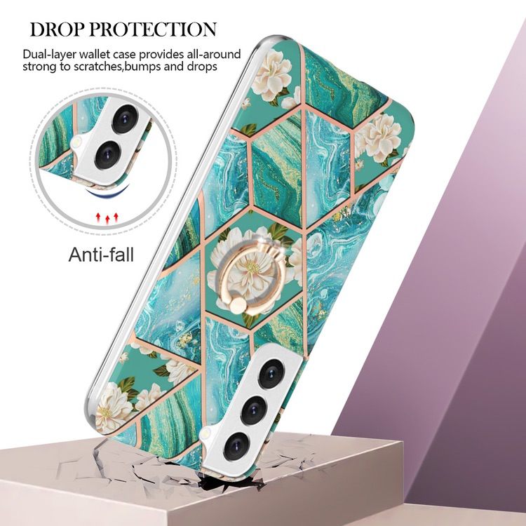 Samsung Galaxy S23 5G Case Splicing Marble IMD - Flower