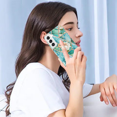 Samsung Galaxy S23 5G Case Splicing Marble IMD - Flower