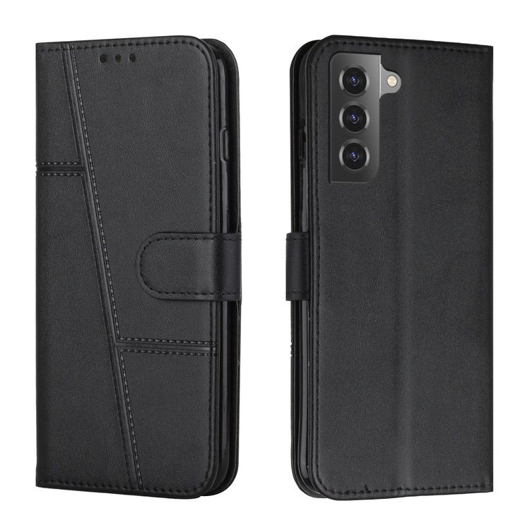 Samsung Galaxy S23 5G Case Stitching Calf Texture - Black