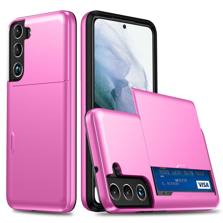 Samsung Galaxy S23 5G Case with 2 Card Slots - Rose Red