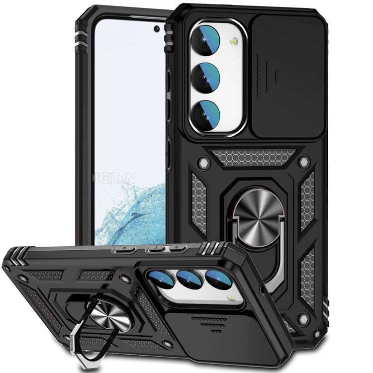 Samsung Galaxy S23 5G Case With Camera Shield Cover - Black
