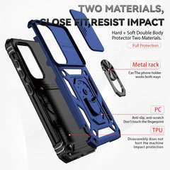 Samsung Galaxy S23 5G Case With Camera Shield Cover - Blue