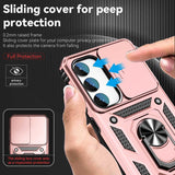 Samsung Galaxy S23 5G Case With Camera Shield Cover - Rose Gold