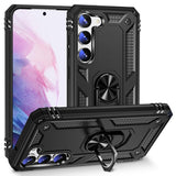 Samsung Galaxy S23 Plus 5G Case Armour Shockproof with Metal Ring - Black