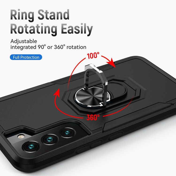 Samsung Galaxy S23 Plus 5G Case With Metal Ring Holder - Black
