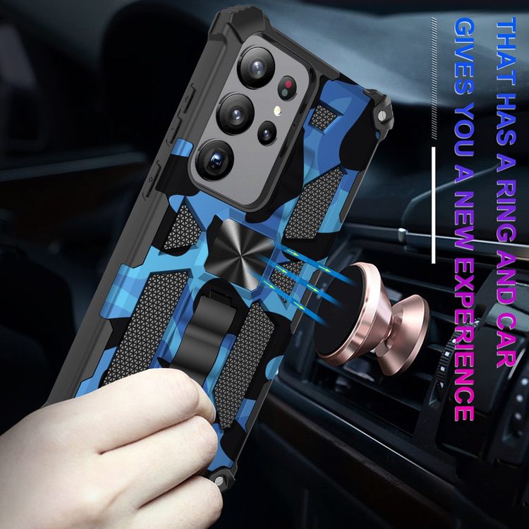 Samsung Galaxy S23 Ultra 5G Case Camouflage Armor Shockproof - Grey