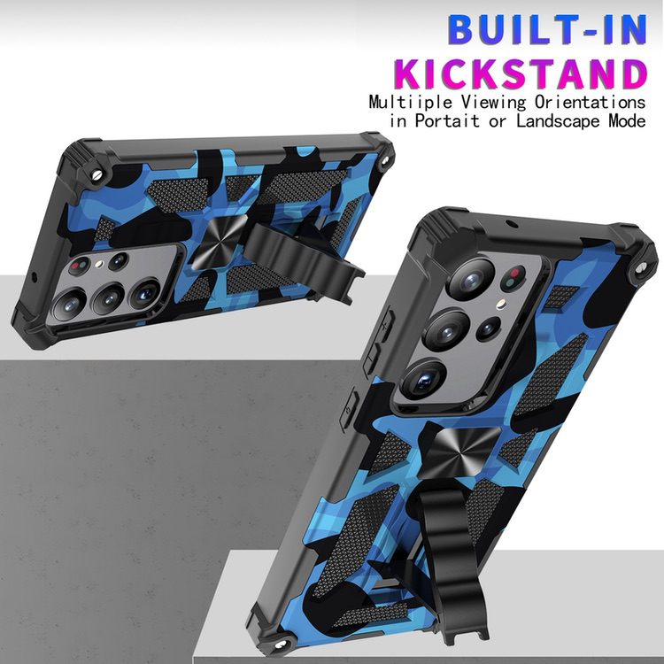 Samsung Galaxy S23 Ultra 5G Case Camouflage Armor Shockproof - Grey