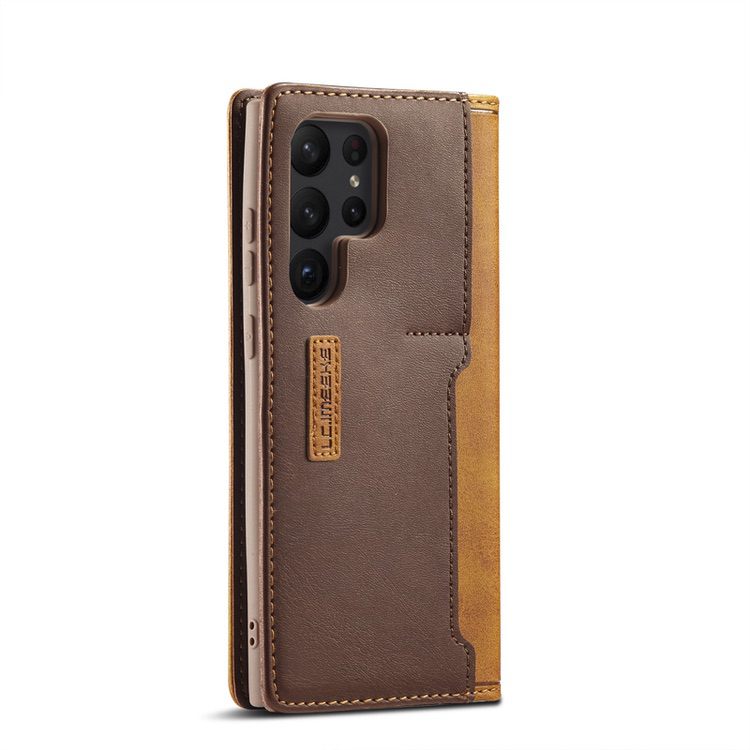 Samsung Galaxy S23 Ultra 5G Case LC.IMEEKE Secure Flip - Brown