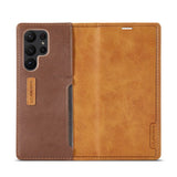 Samsung Galaxy S23 Ultra 5G Case LC.IMEEKE Secure Flip - Brown