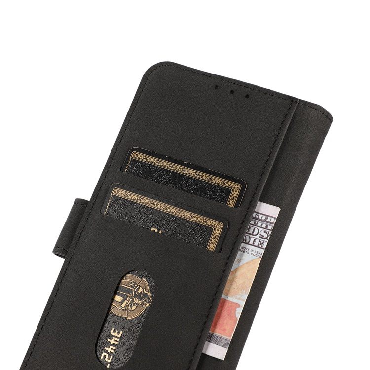 Samsung Galaxy S23 Ultra 5G Case Matte Texture Secure Flip Wallet - Black