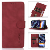 Samsung Galaxy S23 Ultra 5G Case Matte Texture Secure Flip Wallet - Red