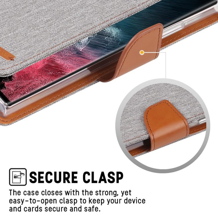 Samsung Galaxy S23 Ultra 5G Case MERCURY Canvas Shockproof - Grey