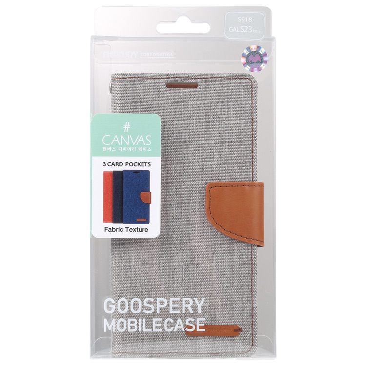 Samsung Galaxy S23 Ultra 5G Case MERCURY Canvas Shockproof - Grey