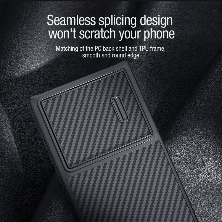 Samsung Galaxy S23 Ultra 5G Case NILLKIN Synthetic Fiber Camshield - Black