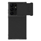 Samsung Galaxy S23 Ultra 5G Case NILLKIN Synthetic Fiber Camshield - Black