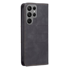 Samsung Galaxy S23 Ultra 5G Case PU Leather Secure Flip Wallet - Black