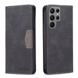 Samsung Galaxy S23 Ultra 5G Case PU Leather Secure Flip Wallet - Black