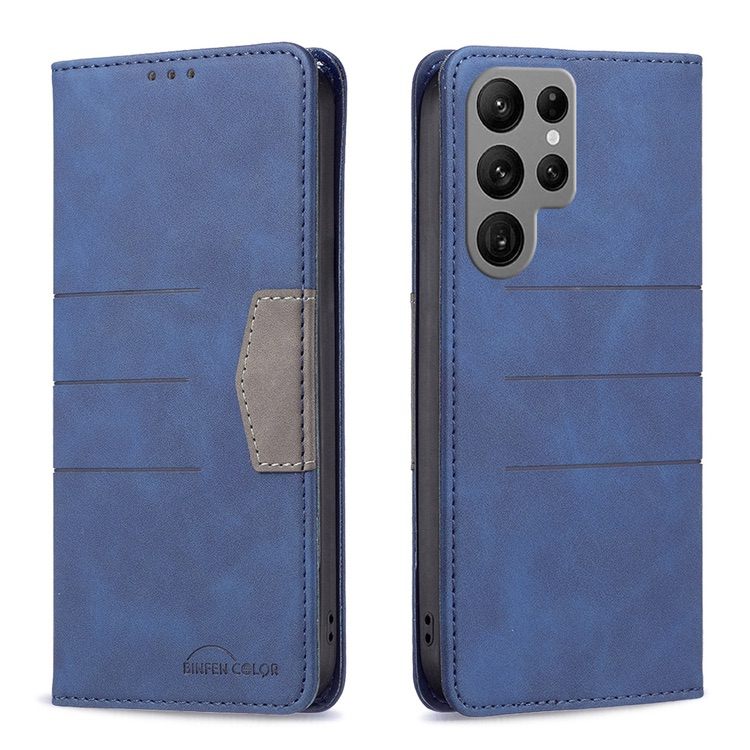 Samsung Galaxy S23 Ultra 5G Case PU Leather Secure Flip Wallet - Blue