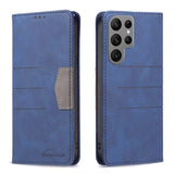 Samsung Galaxy S23 Ultra 5G Case PU Leather Secure Flip Wallet - Blue