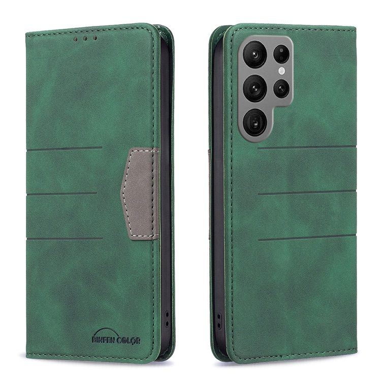 Samsung Galaxy S23 Ultra 5G Case PU Leather Secure Flip Wallet - Green