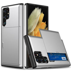 Samsung Galaxy S23 Ultra 5G Case with 2 Card Slots - Silver