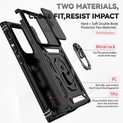 Samsung Galaxy S23 Ultra 5G Case With Camera Shield Cover - Black