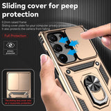 Samsung Galaxy S23 Ultra 5G Case With Camera Shield Cover - Gold