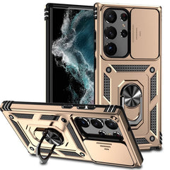 Samsung Galaxy S23 Ultra 5G Case With Camera Shield Cover - Gold