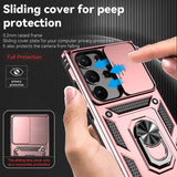 Samsung Galaxy S23 Ultra 5G Case With Camera Shield Cover - Rose Gold