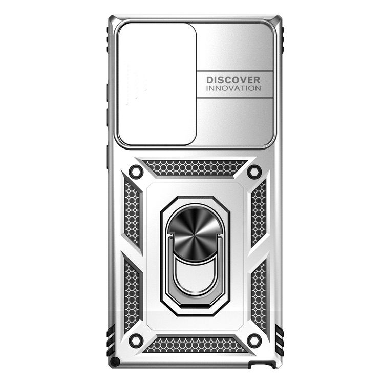 Samsung Galaxy S23 Ultra 5G Case With Camera Shield Cover - Silver