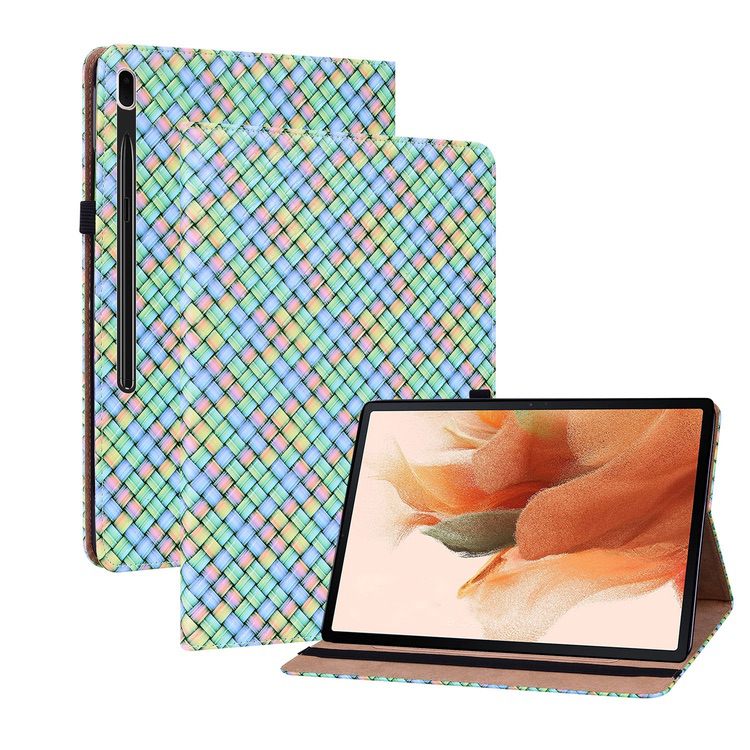 Samsung Galaxy Tab S8 Plus / S7 Plus Case Colour Weave Texture - Rainbow