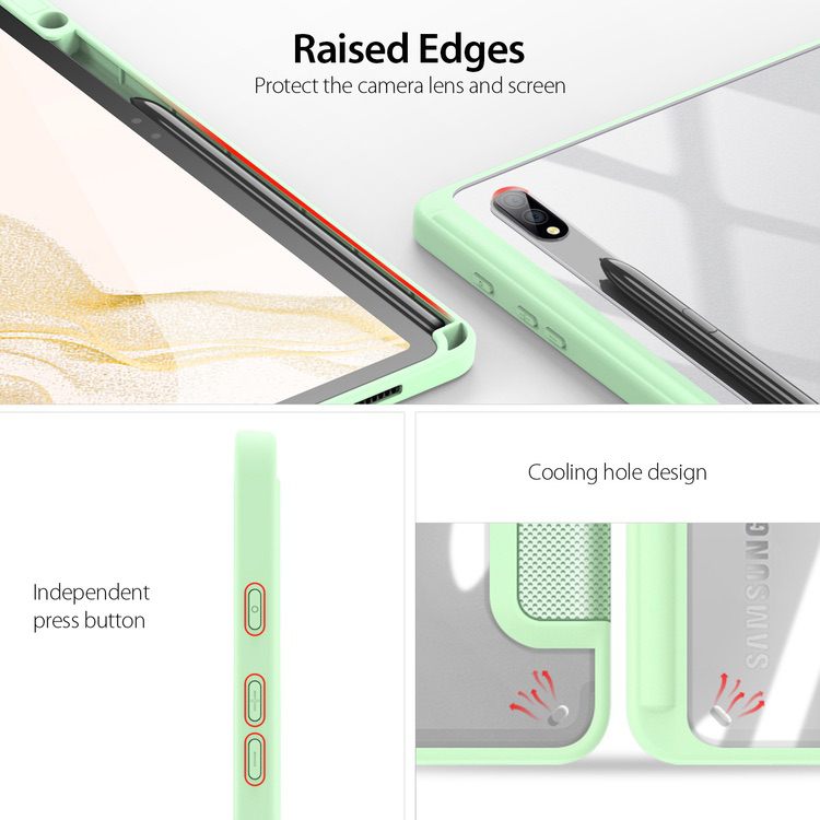 Samsung Galaxy Tab S8 Plus / S7 Plus Case DUX Toby - Green