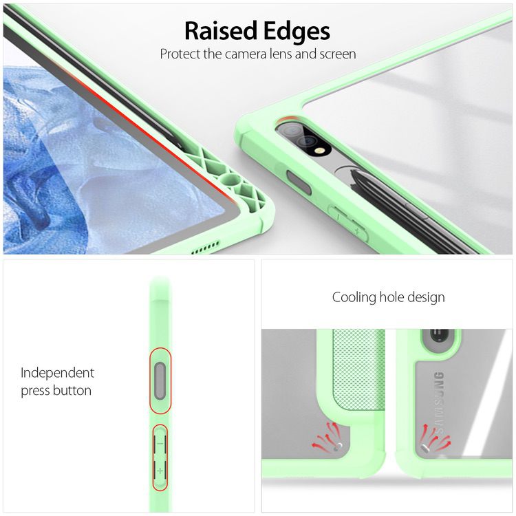 Samsung Galaxy Tab S8 / S7 Case DUX Toby Series - Green