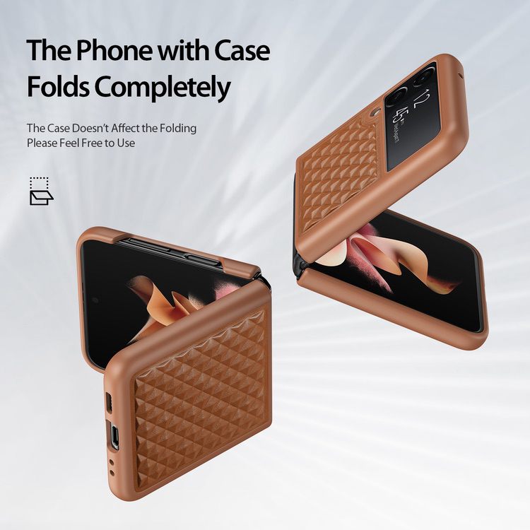Samsung Galaxy Z Flip 3 Case DUX DUCIS Venice Series Shockproof - Brown