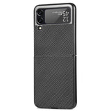 Samsung Galaxy Z Flip 4 5G Case Cross Pattern Slim PC Protective - Black