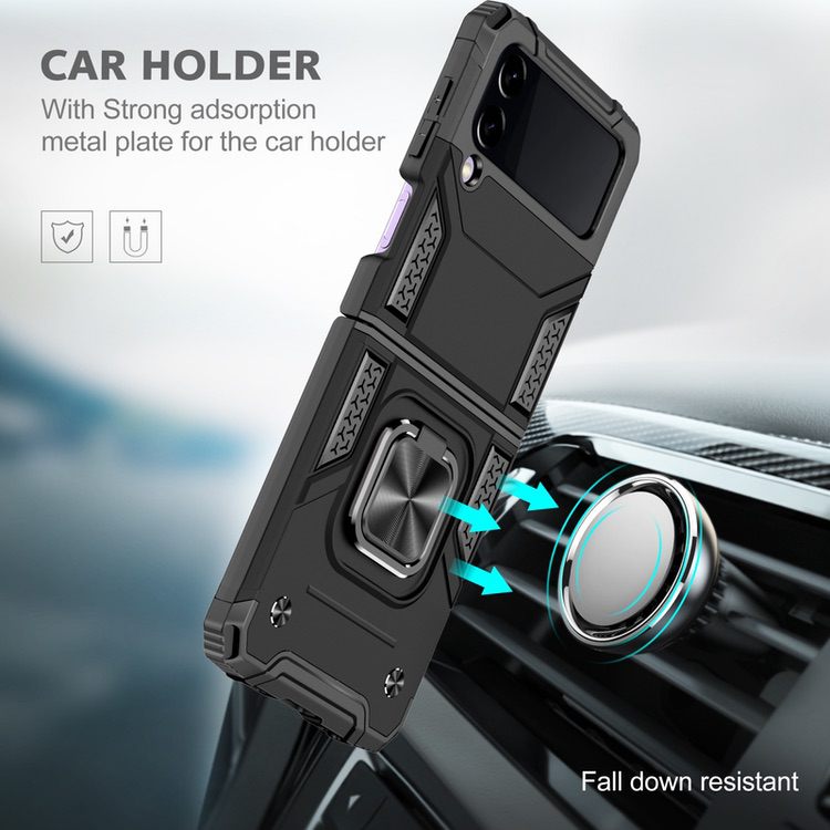 Samsung Galaxy Z Flip 4 5G Case Magnetic Armor Shockproof - Black