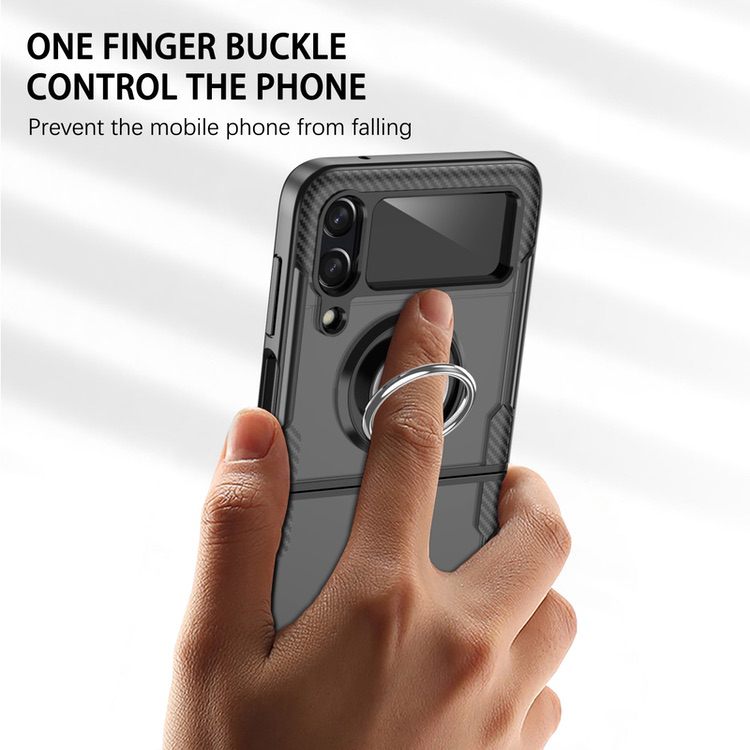 Samsung Galaxy Z Flip 4 5G Case with Ring Holder - Transparent