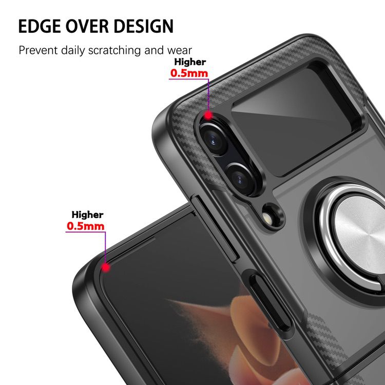 Samsung Galaxy Z Flip 4 5G Case with Ring Holder - Transparent