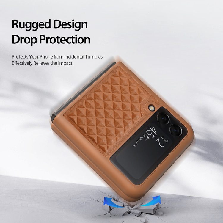 Samsung Galaxy Z Flip 4 Case DUX DUCIS Venice Series Shockproof - Brown
