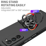 Samsung Galaxy Z Fold 2 5G Case PC With Integrated Ring Buckle - Black