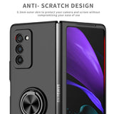 Samsung Galaxy Z Fold 2 5G Case PC With Integrated Ring Buckle - Black