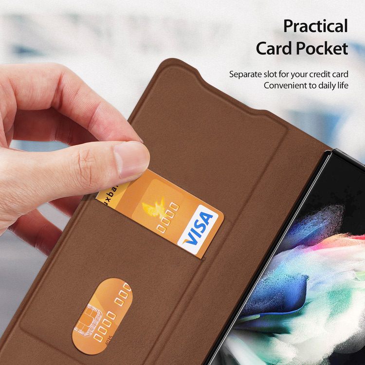 Samsung Galaxy Z Fold 3 Case DUX DUCIS Bril Series Shockproof - Brown
