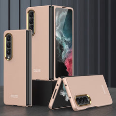 Samsung Galaxy Z Fold 4 5G Case Electroplating Lens Frame - Rose Gold