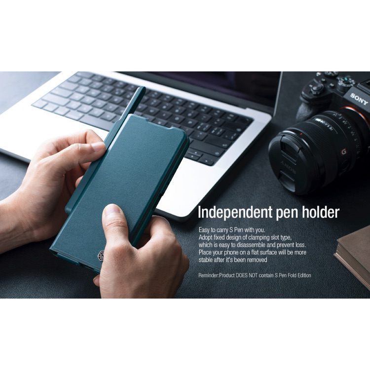 Samsung Galaxy Z Fold 4 5G Case NILLKIN QIN Series Pro - Gold